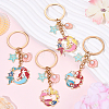 Brass & Alloy Enamel Keychain KEYC-YW00160-01-4