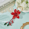 Leather and Alloy Keychain HJEW-WH20022-04A-03-3