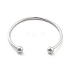 Brass Open Cuff Bangles BJEW-G736-07P-4