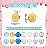  14Pcs 7 Colors Transparent Blow High Borosilicate Glass Globe Beads GLAA-NB0001-62-2