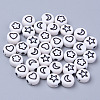 Opaque White Acrylic Beads X-MACR-S273-45B-1