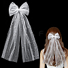 Bowknot Polyester Mesh Bridal Veils DIY-WH0430-520-7