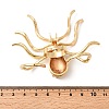 Halloween Alloy Rhinestone Adjustable Cuff Open Rings RJEW-P162-01G-3