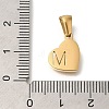304 Stainless Steel Heart Pendants with Rhinestone STAS-Z103-01G-13-3
