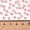 6/0 Inside Colours Transparent Glass Seed Beads SEED-T007-07H-4