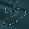 Brass Singapore Chains Necklaces for Women NJEW-D302-04P-4