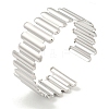 Non-Tarnish Exaggerated 304 Stainless Steel Cuff Bangles for Women BJEW-P331-04P-1