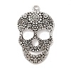 Day of the Dead Ornaments Tibetan Style Sugar Skull Pendants X-TIBEP-22828-AS-NR-1