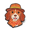 Cocker Spaniel in Explorer Hat  Alloy Enamel Pins AL-CBA6DDE-03D-1