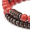 Natural & Synthetic Mixed Stone Beads Energy Stretch Bracelets Set BJEW-JB07142-8