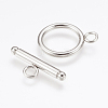 Tarnish Resistant 304 Stainless Steel Toggle Clasps STAS-F114-04P-A-1