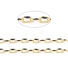 3.28 Feet Handmade Golden Brass Enamel Link Chains X-CHC-M021-66B-06-2
