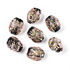 Handmade Foil Lampwork Beads Strands FOIL-T008-07A-2