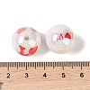 10Pcs UV Plating Colours Acrylic Beads OACR-S146-01H-4