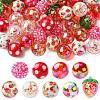 45Pcs 9 Styles Plastic Round Bead & Acrylic Beads Strawberry Kits MACR-CJ0002-46-1