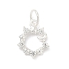 925 Sterling Silver Pave Clear Cubic Zirconia Pendants STER-G049-01D-S-1