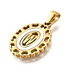 Golden 304 Stainless Steel Pendants STAS-K300-02G-W-2