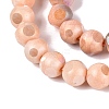 Ombre Effect Dyed Electroplate Opaque Glass Beads Strands EGLA-Q130-01A-18-4
