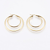 201 Stainless Steel Hoop Earrings X-EJEW-I213-B-02G-1