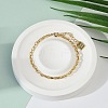 Brass Box Chain Bracelets BJEW-H537-03G-1