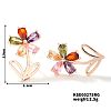 Sweet Brass Cubic Zirconia Earrings WI7590-3-2