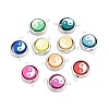 Polymer Clay Beads with CCB Plastic Frame Connector Charms CLAY-T022-35M-01-1