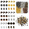 1200Pcs 15 Styles Iron and Brass Crimp Beads FIND-YW0004-74-1