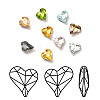 Faceted K9 Glass Rhinestone Cabochons GGLA-R042-03B-1