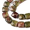 Natural Unakite Beads Strands G-T138-158-3