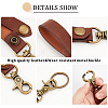 AHADERMAKER 2 Sets PU Leather Keychain KEYC-GA0001-23-4