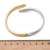 Two Tone 304 Stainless Steel Cuff Bangles BJEW-F540-04GP-5