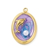 Ocean Theme 304 Stainless Steel Enamel Pendants STAS-Q352-03G-C-1