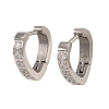 304 Stainless Steel Cubic Zirconia Hoop Earrings for Women SA-CBAF36C-07P-2