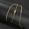 1.5mm Rack Plating Brass Serpentine Chain Necklaces for Women Men MAK-L044-12G-2