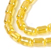 Electroplate Transparent Glass Beads Strands LS-EGLA-Q132-03A-A03-3