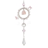 3Pcs 3 Styles Natural Green Aventurine & Rose Quartz & Topaz Jade & Citrine & Glass Suncatcher HJEW-TA00454-2