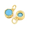 Brass Pave Cubic Zirconia Charms CU-CBA3D67-02G-2