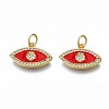 Brass Micro Pave Clear Cubic Zirconia Pendants LS-ZIRC-N039-204C-1