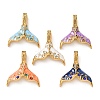 304 Stainless Steel Enamel Pendants STAS-Z193-10G-1