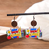Teachers' Day Printed Wooden Dangle Earrings for Teachers FS-WG20E88-08-1