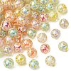 Plating Transparent Acrylic Beads TACR-CJC0001-12-9