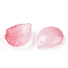 Baking Painted Transparent Glass Petal Beads DGLA-N004-21-3