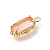 Brass Glass Charms KK-U061-10G-01-2