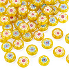 50Pcs 2 Colors Handmade Millefiori Lampwork Beads LAMP-TADJ0001-03C-2