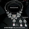 Alloy & Rhinestone Studs Earrings & Necklaces Set PW-WG1364A-07-1