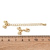 Brass Micro Pave Clear Cubic Zirconia Chain Extender KK-A214-35G-3
