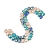 Electroplate Transparent Glass Beads Strands GL-CBADAFE-01J-2