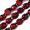 Ladybug Handmade Lampwork Beads Strands LAMP-R004-11-3