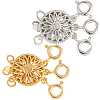 2Pcs 2 Colors Brass Box Clasps KK-BBC0020-82-1