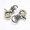 Tibetan Style Alloy Swivel Lobster Claw Clasps PALLOY-L206-01AB-2